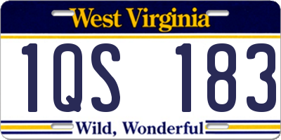 WV license plate 1QS183