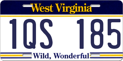WV license plate 1QS185