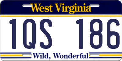 WV license plate 1QS186