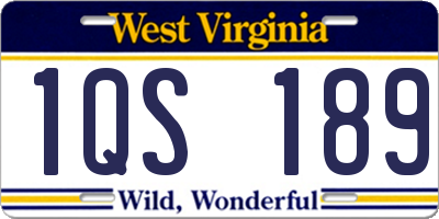 WV license plate 1QS189