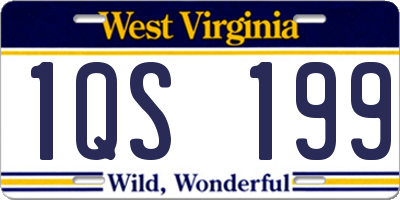 WV license plate 1QS199