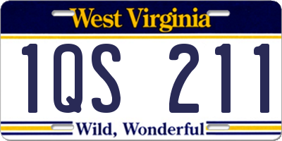 WV license plate 1QS211