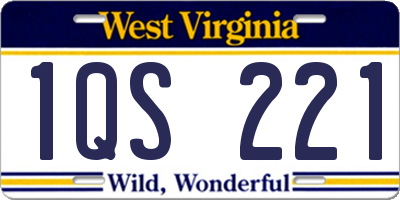 WV license plate 1QS221