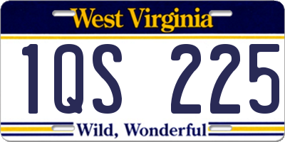 WV license plate 1QS225