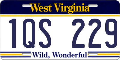 WV license plate 1QS229