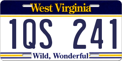 WV license plate 1QS241