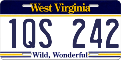 WV license plate 1QS242