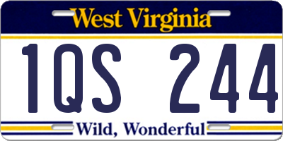 WV license plate 1QS244