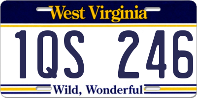 WV license plate 1QS246