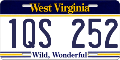 WV license plate 1QS252