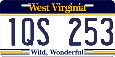 WV license plate 1QS253