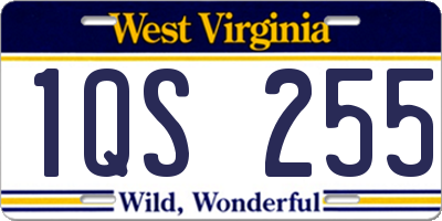 WV license plate 1QS255
