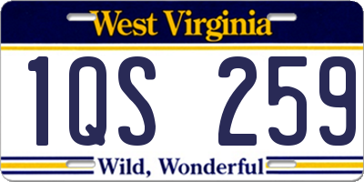 WV license plate 1QS259