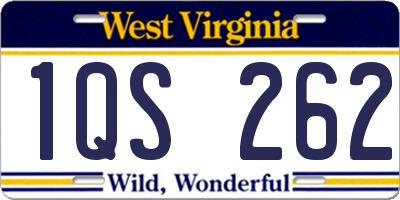 WV license plate 1QS262