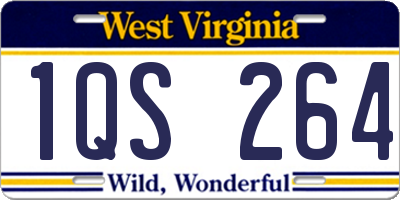 WV license plate 1QS264