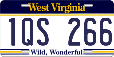 WV license plate 1QS266