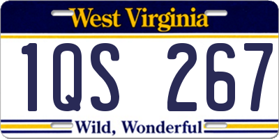 WV license plate 1QS267