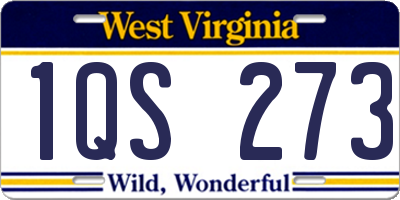WV license plate 1QS273