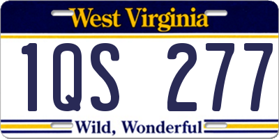WV license plate 1QS277