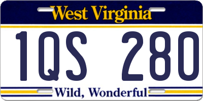 WV license plate 1QS280