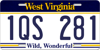 WV license plate 1QS281