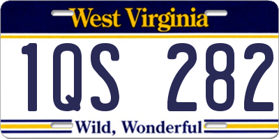 WV license plate 1QS282