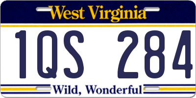 WV license plate 1QS284
