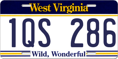 WV license plate 1QS286