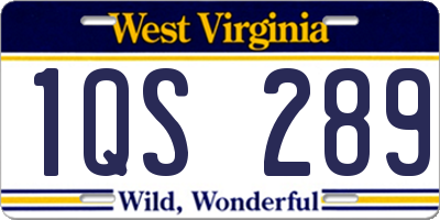 WV license plate 1QS289