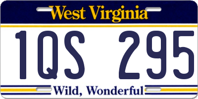 WV license plate 1QS295