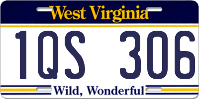 WV license plate 1QS306