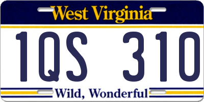 WV license plate 1QS310