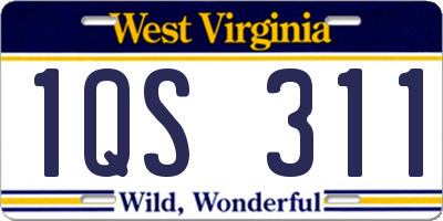 WV license plate 1QS311