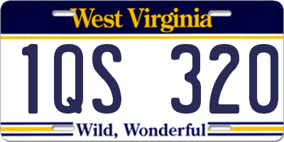 WV license plate 1QS320