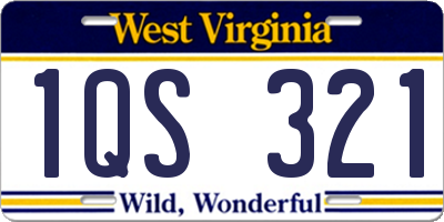 WV license plate 1QS321