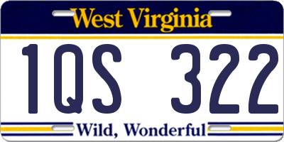 WV license plate 1QS322