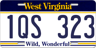 WV license plate 1QS323