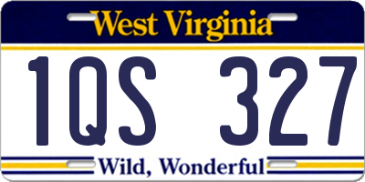 WV license plate 1QS327
