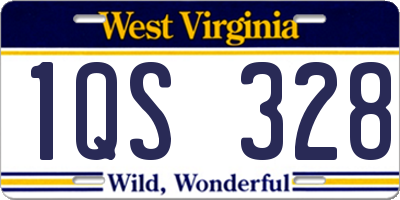 WV license plate 1QS328
