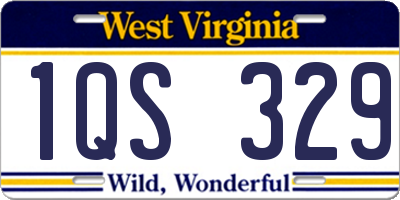 WV license plate 1QS329
