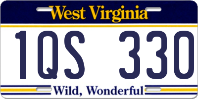 WV license plate 1QS330