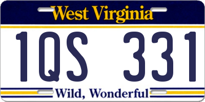 WV license plate 1QS331