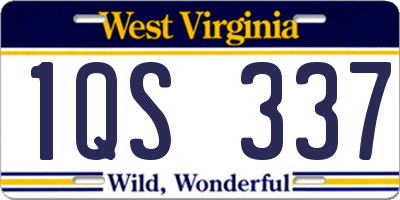 WV license plate 1QS337