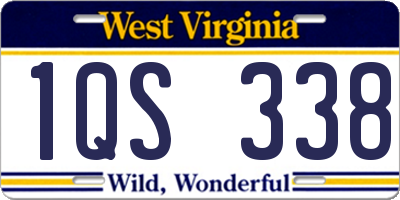 WV license plate 1QS338