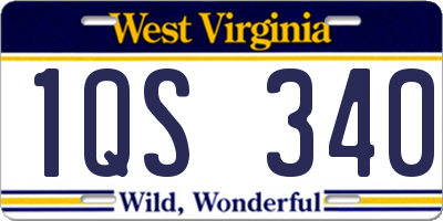 WV license plate 1QS340