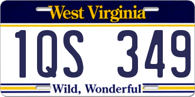 WV license plate 1QS349