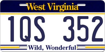 WV license plate 1QS352