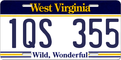 WV license plate 1QS355