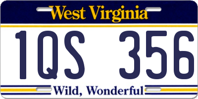 WV license plate 1QS356