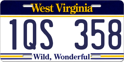 WV license plate 1QS358